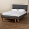 Baxton Studio Valencia MidCentury Modern Dark Grey Fabric Upholstered King Size 2Piece Bedroom Set 219-7837-9302-ZORO - alternate 3
